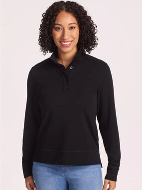 Woolx Annie Black 3 Button Pullover Size XL